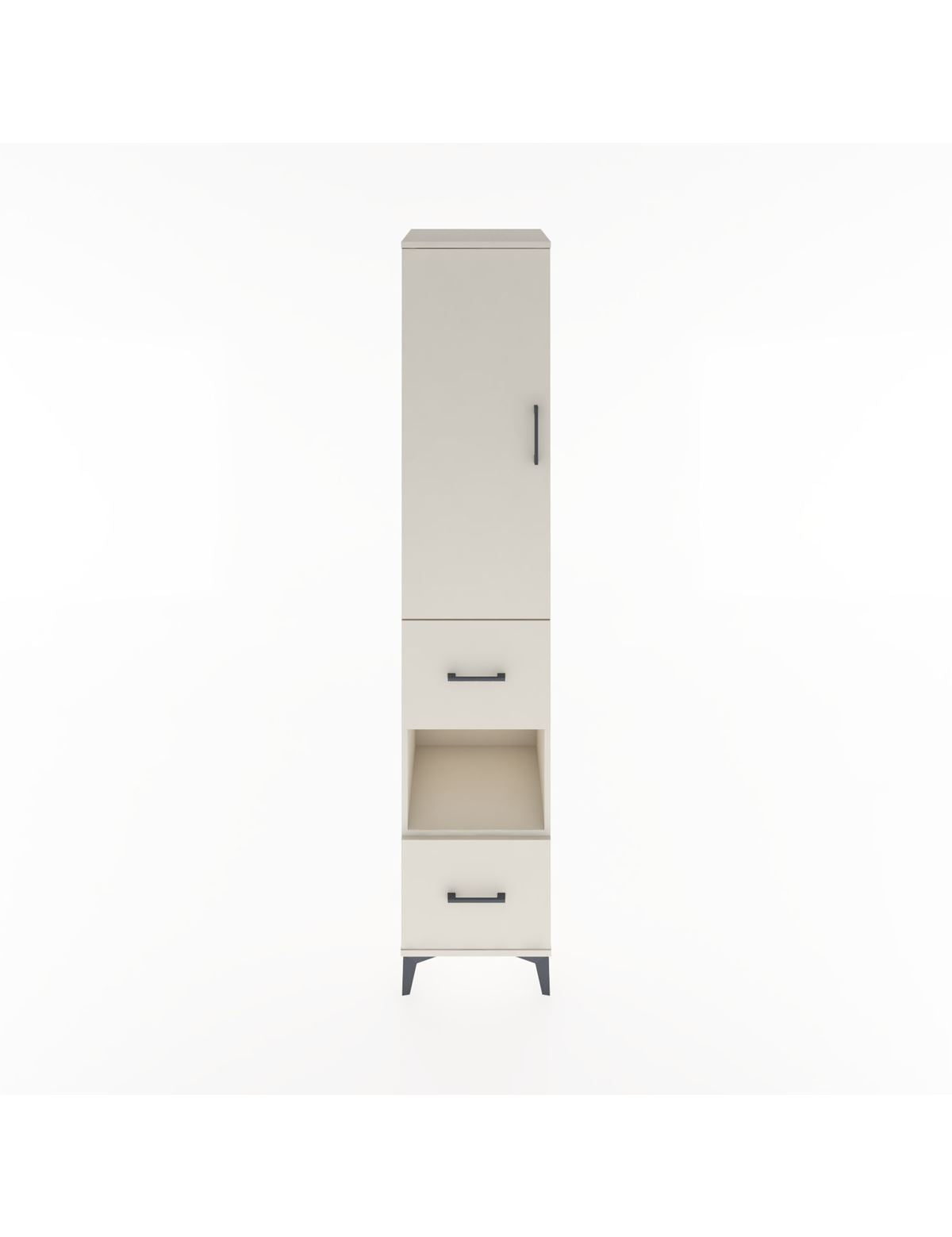 Hyperion Dolap 4 Raflı 2 Çekmeceli Tek Kapaklı 44x44x221 Aytaşı-Aytaşı