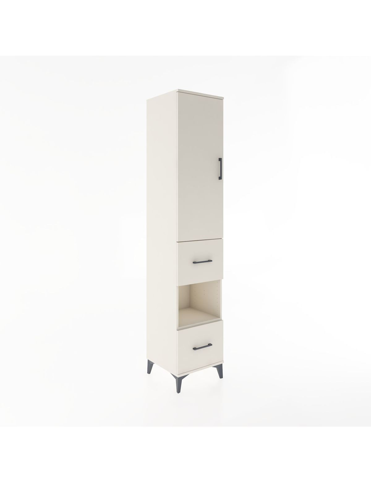 Hyperion Dolap 4 Raflı 2 Çekmeceli Tek Kapaklı 44x44x221 Aytaşı-Aytaşı