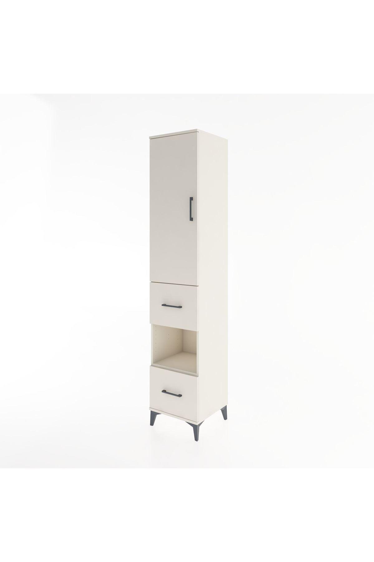 Hyperion Dolap 4 Raflı 2 Çekmeceli Tek Kapaklı 44x44x221 Aytaşı-Aytaşı