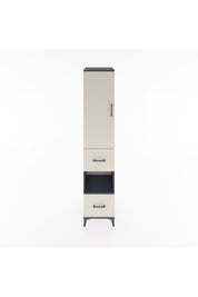 Hyperion Dolap 4 Raflı 2 Çekmeceli Tek Kapaklı 44x44x221 Antrasit-Aytaşı