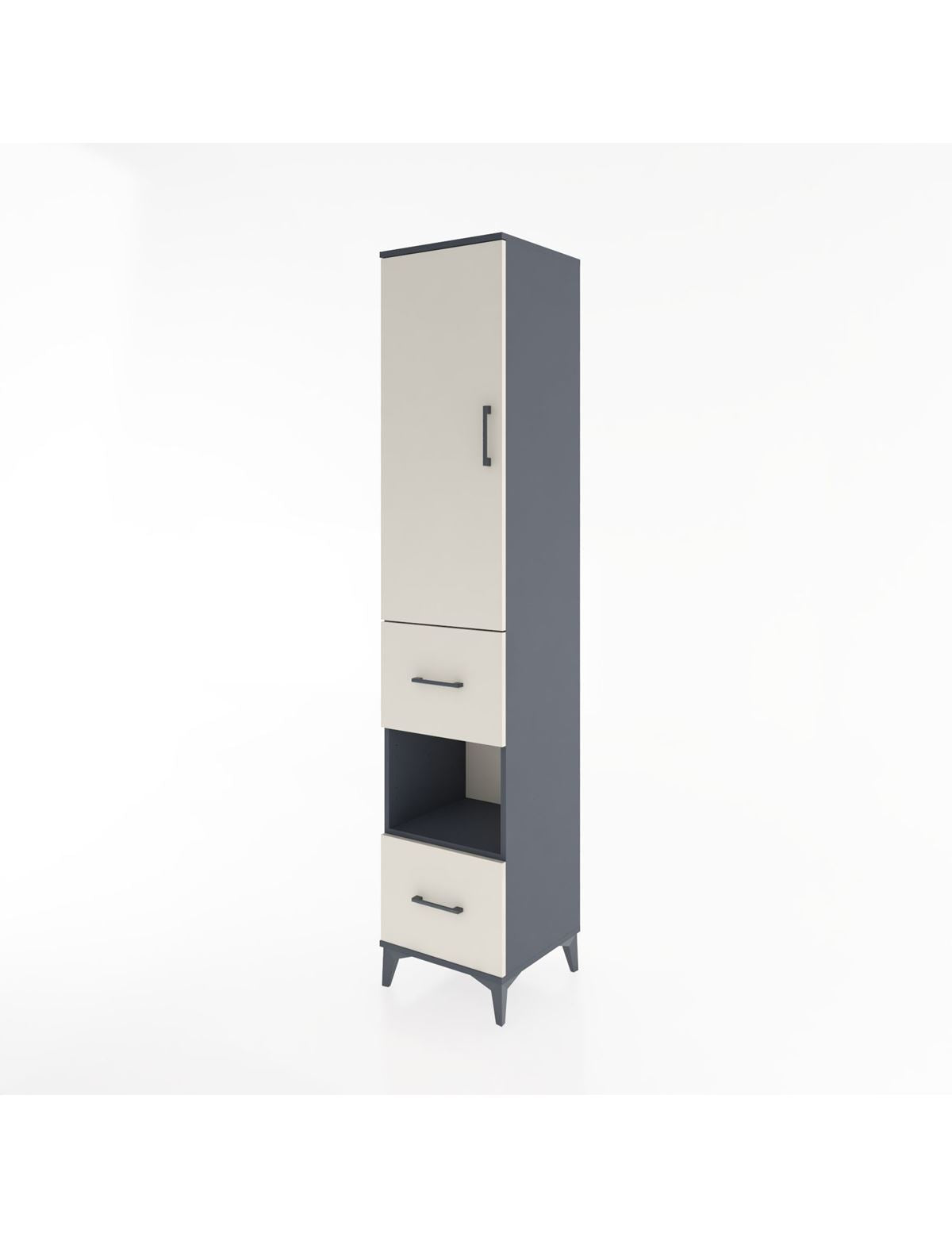 Hyperion Dolap 4 Raflı 2 Çekmeceli Tek Kapaklı 44x44x221 - S61M133V4B
