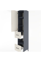 Hyperion Dolap 4 Raflı 2 Çekmeceli Tek Kapaklı 44x44x221 Antrasit-Aytaşı