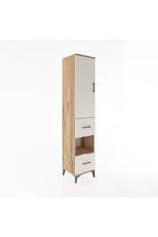 Hyperion Dolap 4 Raflı 2 Çekmeceli Tek Kapaklı 44x44x221 Çam-Aytaşı