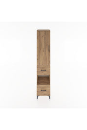 Hyperion Dolap 4 Raflı 2 Çekmeceli Tek Kapaklı 44x44x221 Çam-Çam