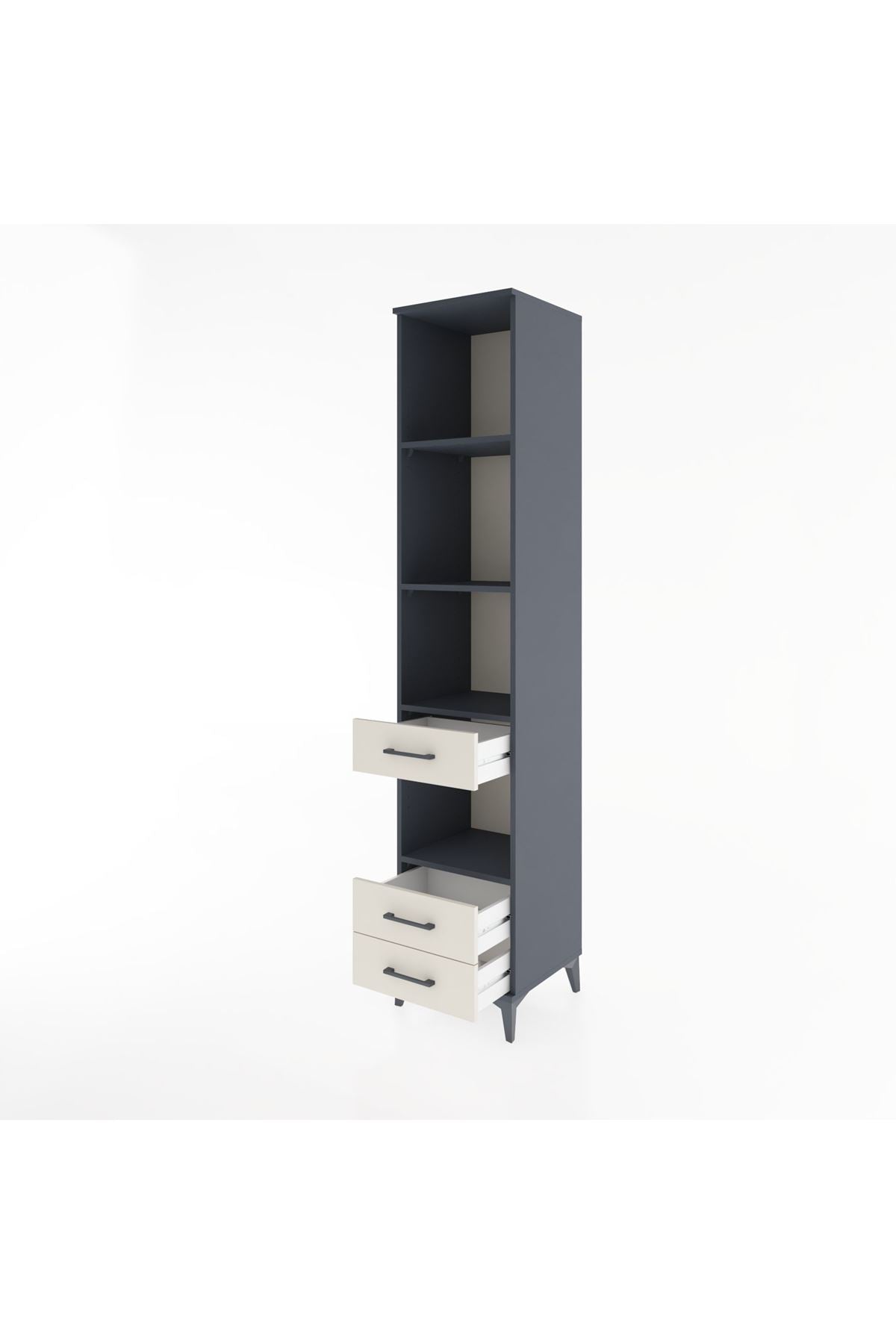 Hyperion Dolap 4 Raflı 3 Çekmeceli 44x44x221 - S61M134V4B