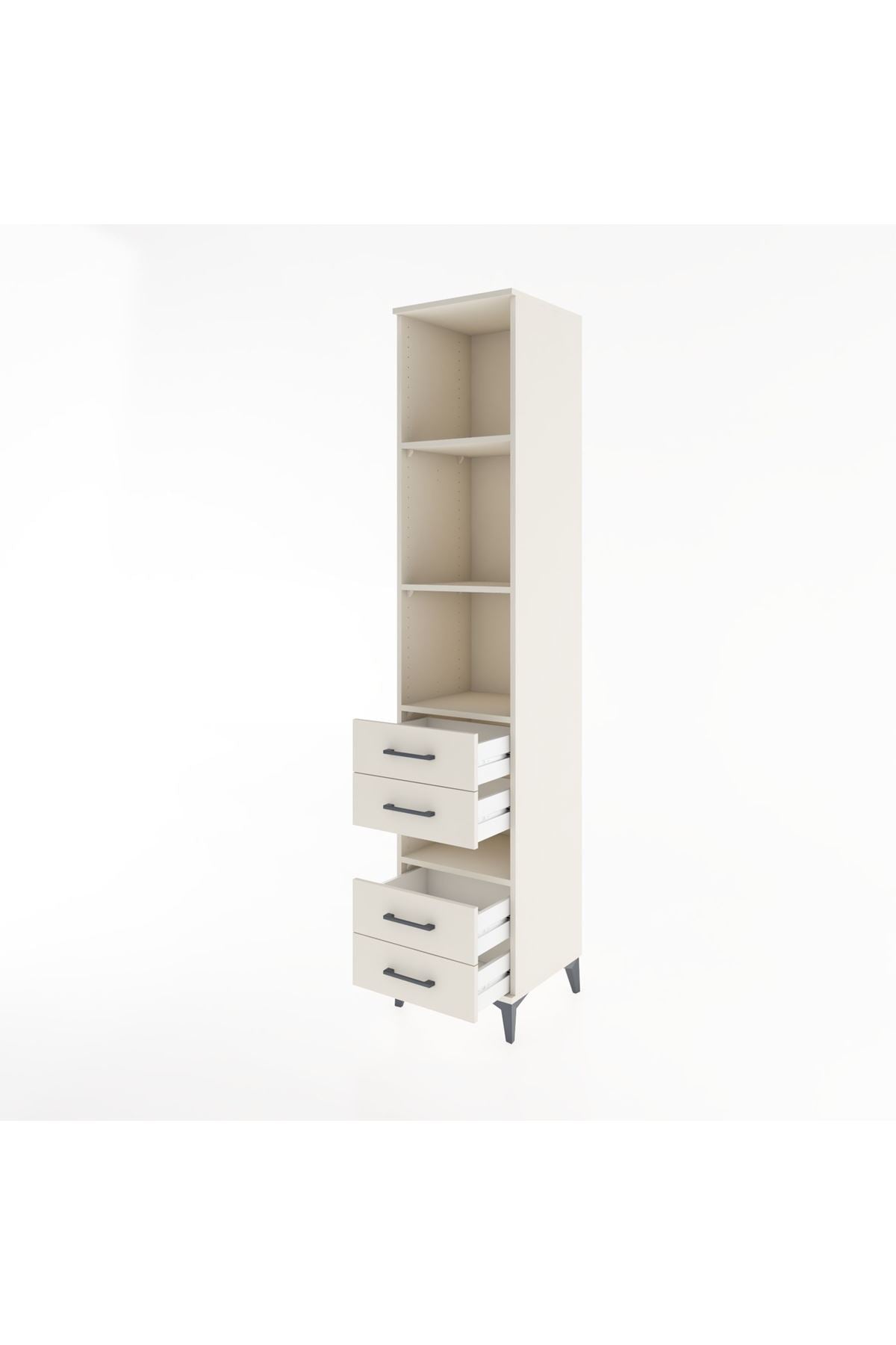 Hyperion Dolap 4 Raflı 4 Çekmeceli 44x44x221 Aytaşı-Aytaşı