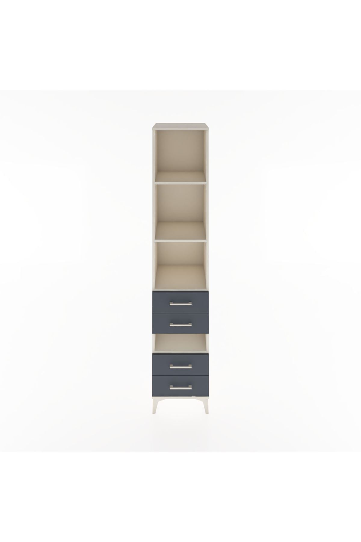 Hyperion Dolap 4 Raflı 4 Çekmeceli 44x44x221 Aytaşı-Antrasit