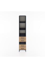 Hyperion Dolap 4 Raflı 4 Çekmeceli 44x44x221 Antrasit-Çam