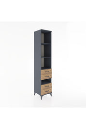 Hyperion Dolap 4 Raflı 4 Çekmeceli 44x44x221 Antrasit-Çam