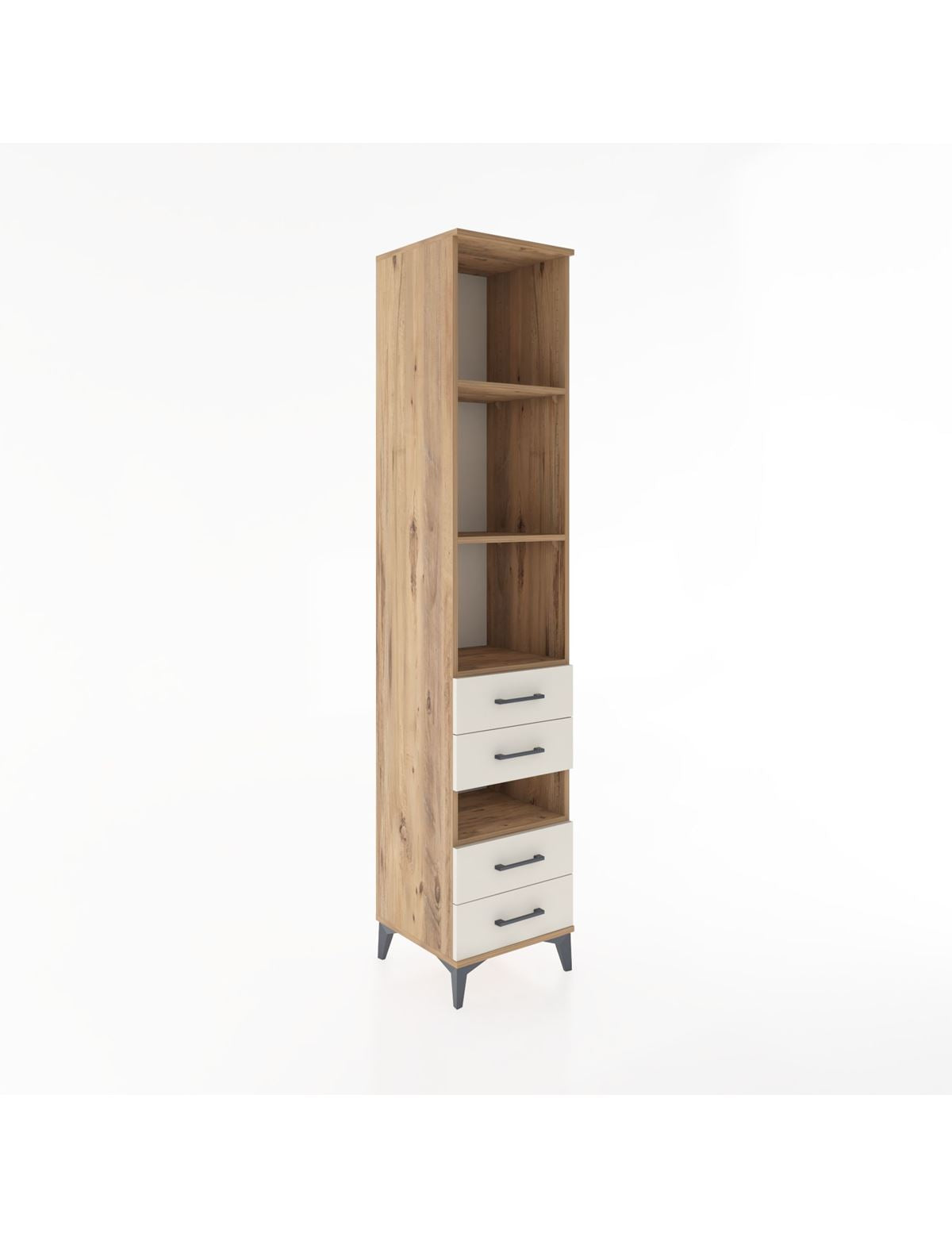 Hyperion Dolap 4 Raflı 4 Çekmeceli 44x44x221 Çam-Aytaşı