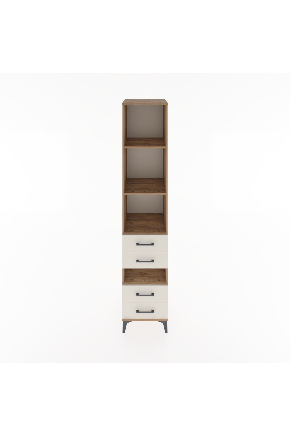 Hyperion Dolap 4 Raflı 4 Çekmeceli 44x44x221 Çam-Aytaşı