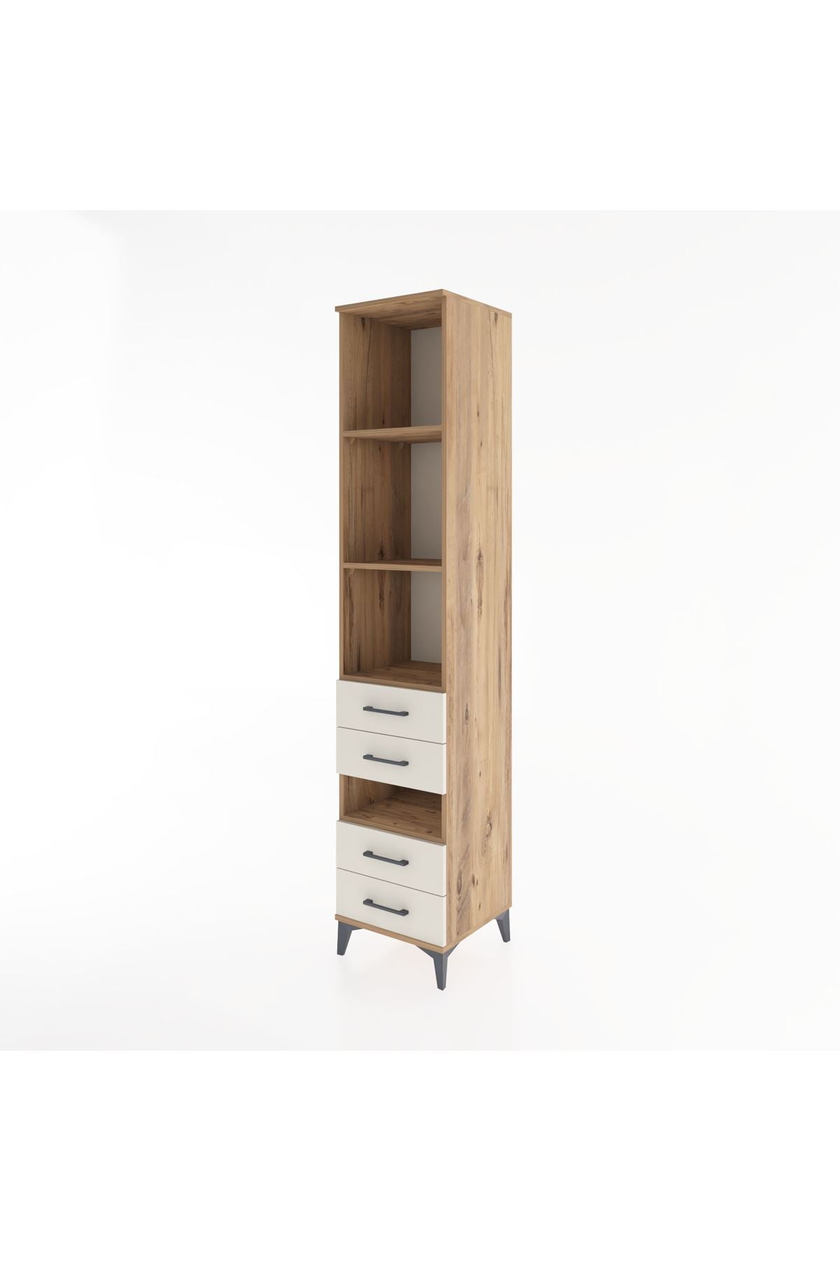 Hyperion Dolap 4 Raflı 4 Çekmeceli 44x44x221 Çam-Aytaşı