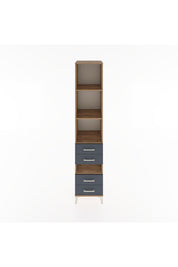 Hyperion Dolap 4 Raflı 4 Çekmeceli 44x44x221 Çam-Antrasit