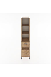 Hyperion Dolap 4 Raflı 4 Çekmeceli 44x44x221 Çam-Çam