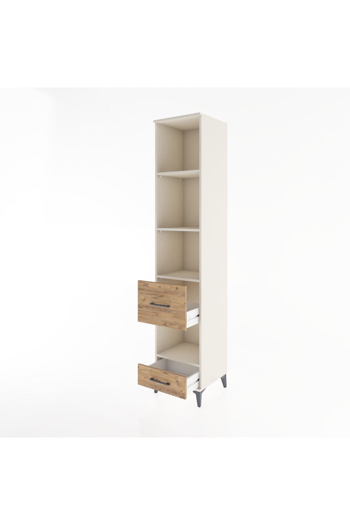 Hyperion Dolap 4 Raflı 2 Çekmeceli 44x44x221 - S61M137V3B