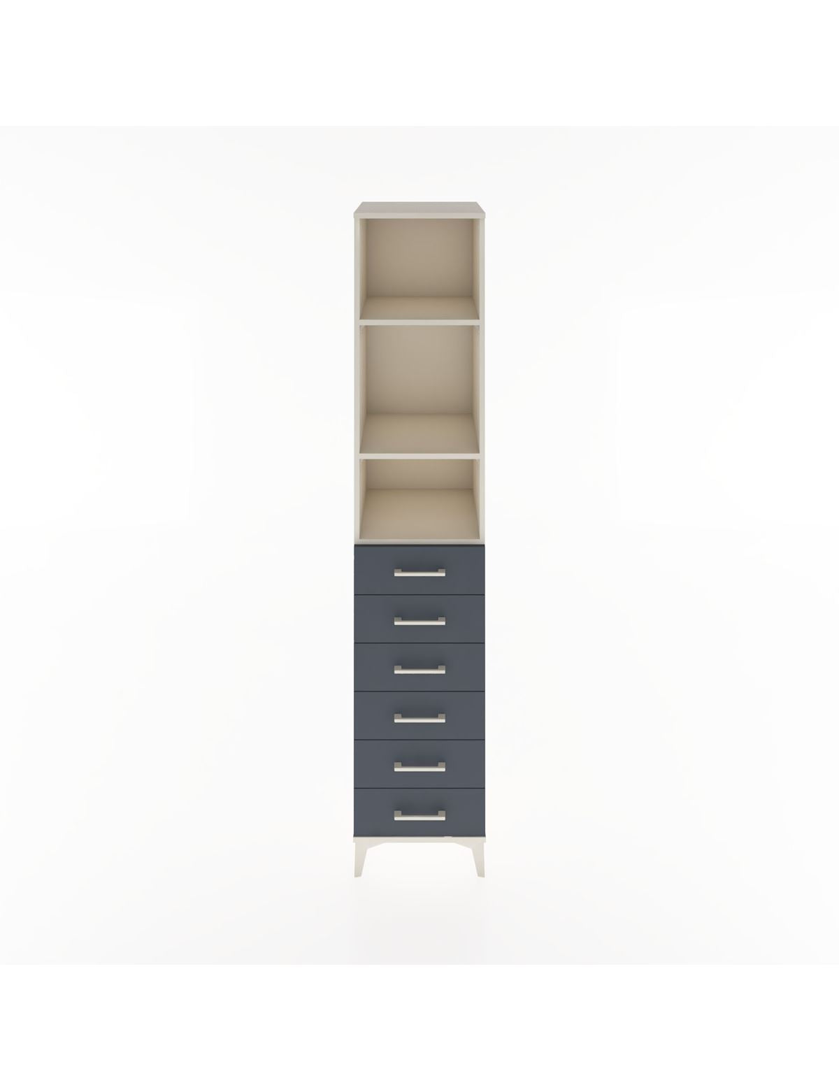 Hyperion Dolap 3 Raflı 6 Çekmeceli 44x44x221 Aytaşı-Antrasit