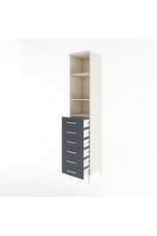 Hyperion Dolap 3 Raflı 6 Çekmeceli 44x44x221 Aytaşı-Antrasit