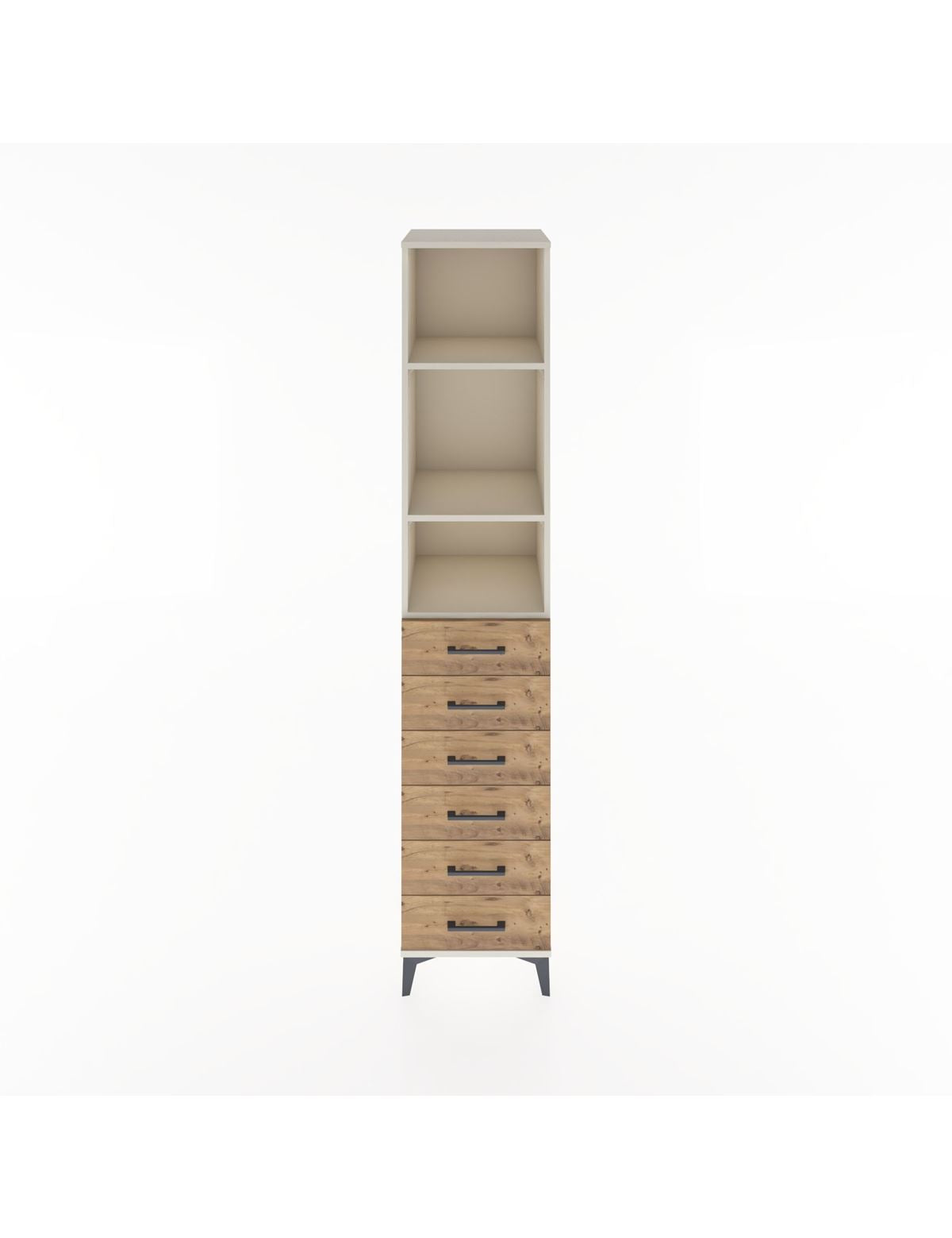 Hyperion Dolap 3 Raflı 6 Çekmeceli 44x44x221 Aytaşı-Çam