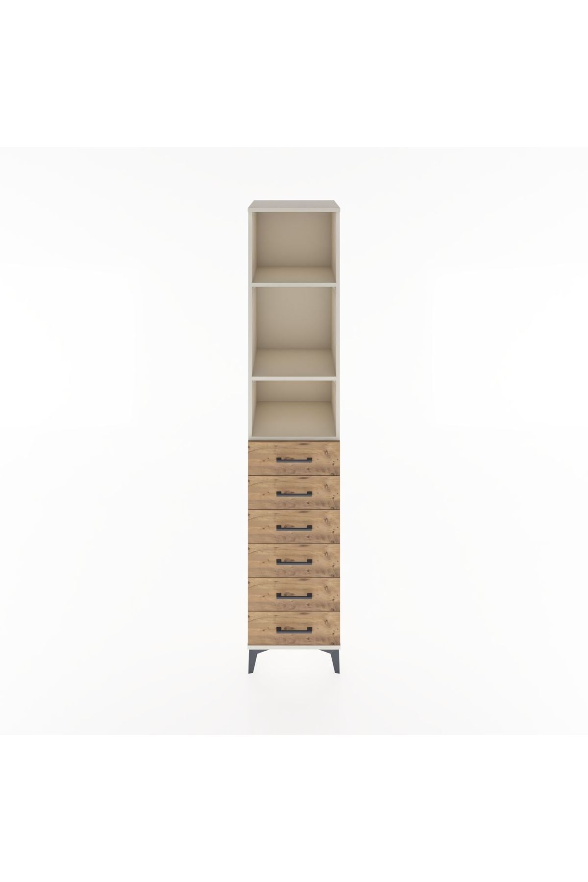 Hyperion Dolap 3 Raflı 6 Çekmeceli 44x44x221 Aytaşı-Çam