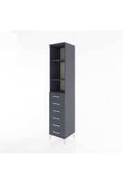 Hyperion Dolap 3 Raflı 6 Çekmeceli 44x44x221 Antrasit-Antrasit