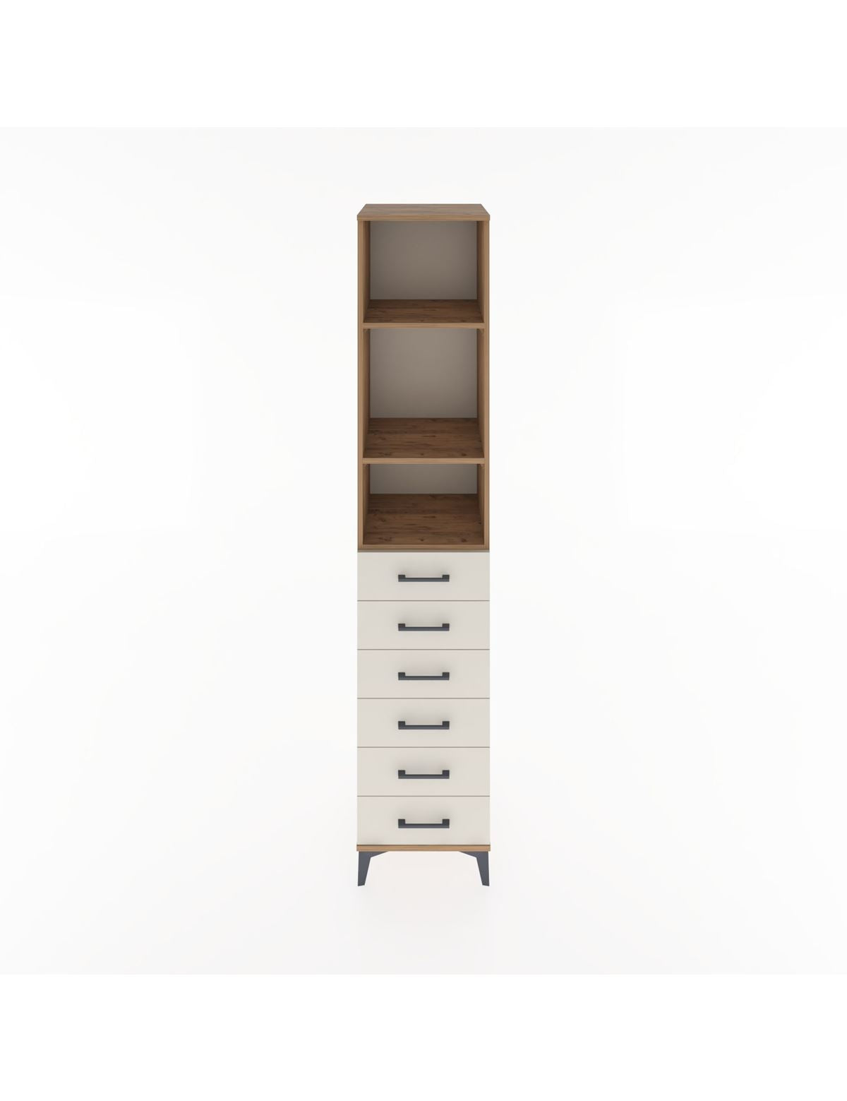 Hyperion Dolap 3 Raflı 6 Çekmeceli 44x44x221 Çam-Aytaşı