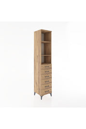 Hyperion Dolap 3 Raflı 6 Çekmeceli 44x44x221 Çam-Çam