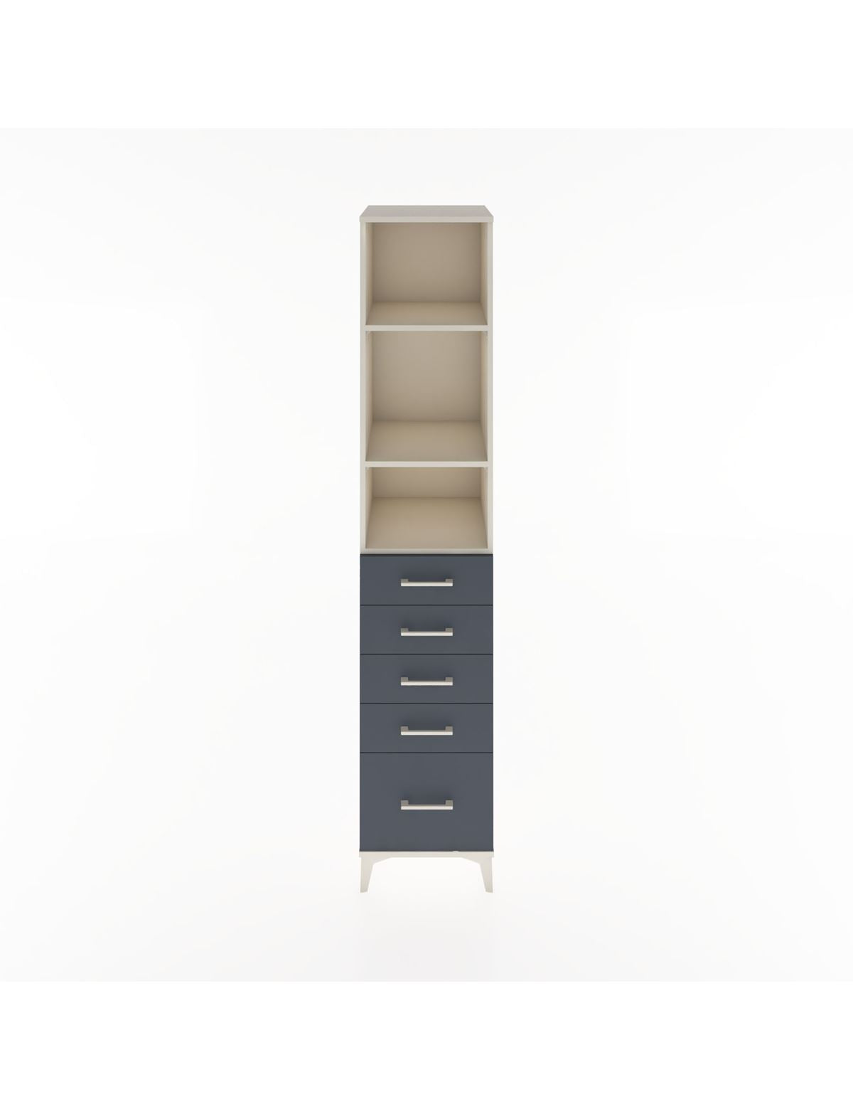 Hyperion Dolap 3 Raflı 5 Çekmeceli 44x44x221 Aytaşı-Antrasit