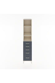 Hyperion Dolap 3 Raflı 5 Çekmeceli 44x44x221 Aytaşı-Antrasit