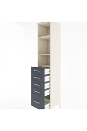 Hyperion Dolap 3 Raflı 5 Çekmeceli 44x44x221 Aytaşı-Antrasit