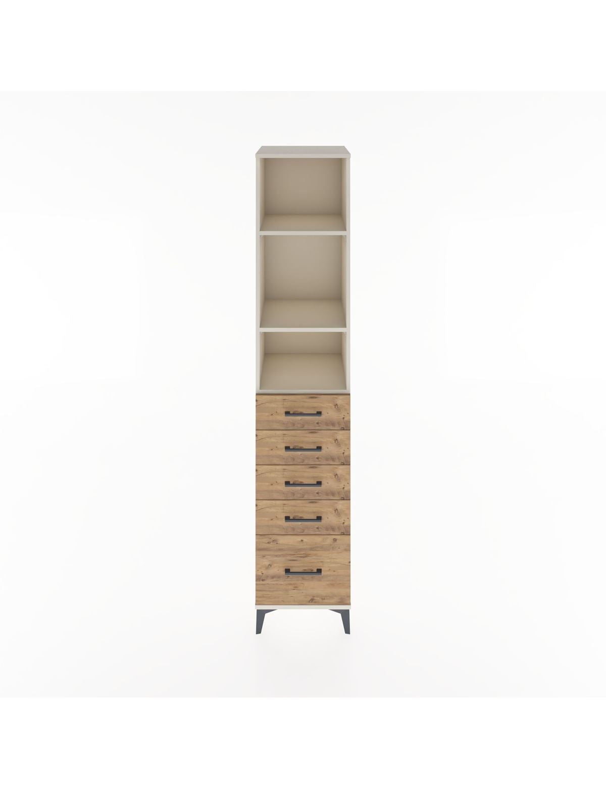 Hyperion Dolap 3 Raflı 5 Çekmeceli 44x44x221 Aytaşı-Çam