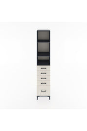 Hyperion Dolap 3 Raflı 5 Çekmeceli 44x44x221 Antrasit-Aytaşı