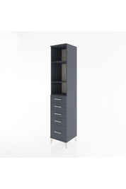 Hyperion Dolap 3 Raflı 5 Çekmeceli 44x44x221 Antrasit-Antrasit