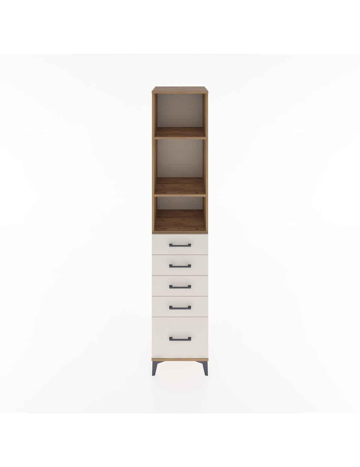 Hyperion Dolap 3 Raflı 5 Çekmeceli 44x44x221 Çam-Aytaşı