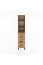 Hyperion Dolap 3 Raflı 5 Çekmeceli 44x44x221 Çam-Çam