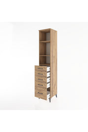 Hyperion Dolap 3 Raflı 5 Çekmeceli 44x44x221 Çam-Çam