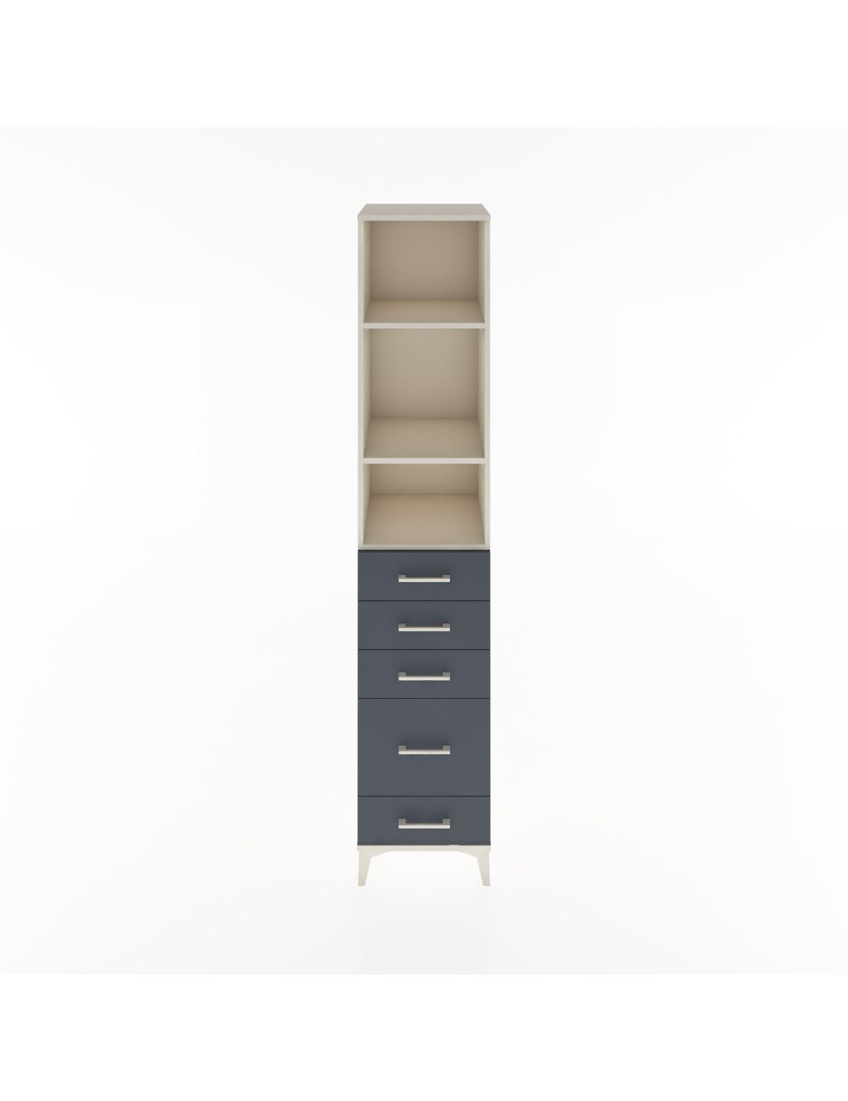 Hyperion Dolap 3 Raflı 5 Çekmeceli 44x44x221 Aytaşı-Antrasit