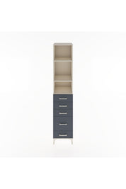 Hyperion Dolap 3 Raflı 5 Çekmeceli 44x44x221 Aytaşı-Antrasit