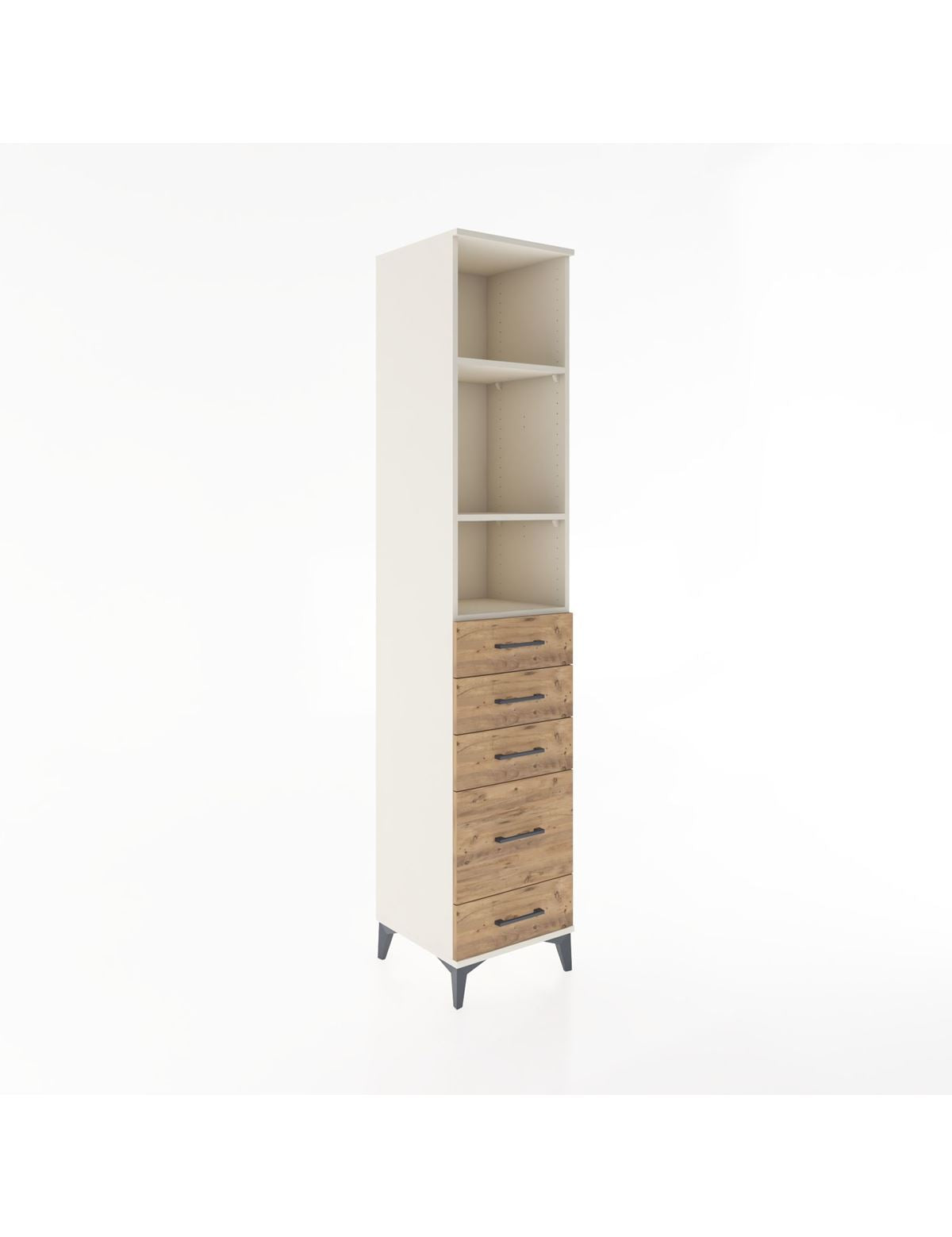 Hyperion Dolap 3 Raflı 5 Çekmeceli 44x44x221 Aytaşı-Çam