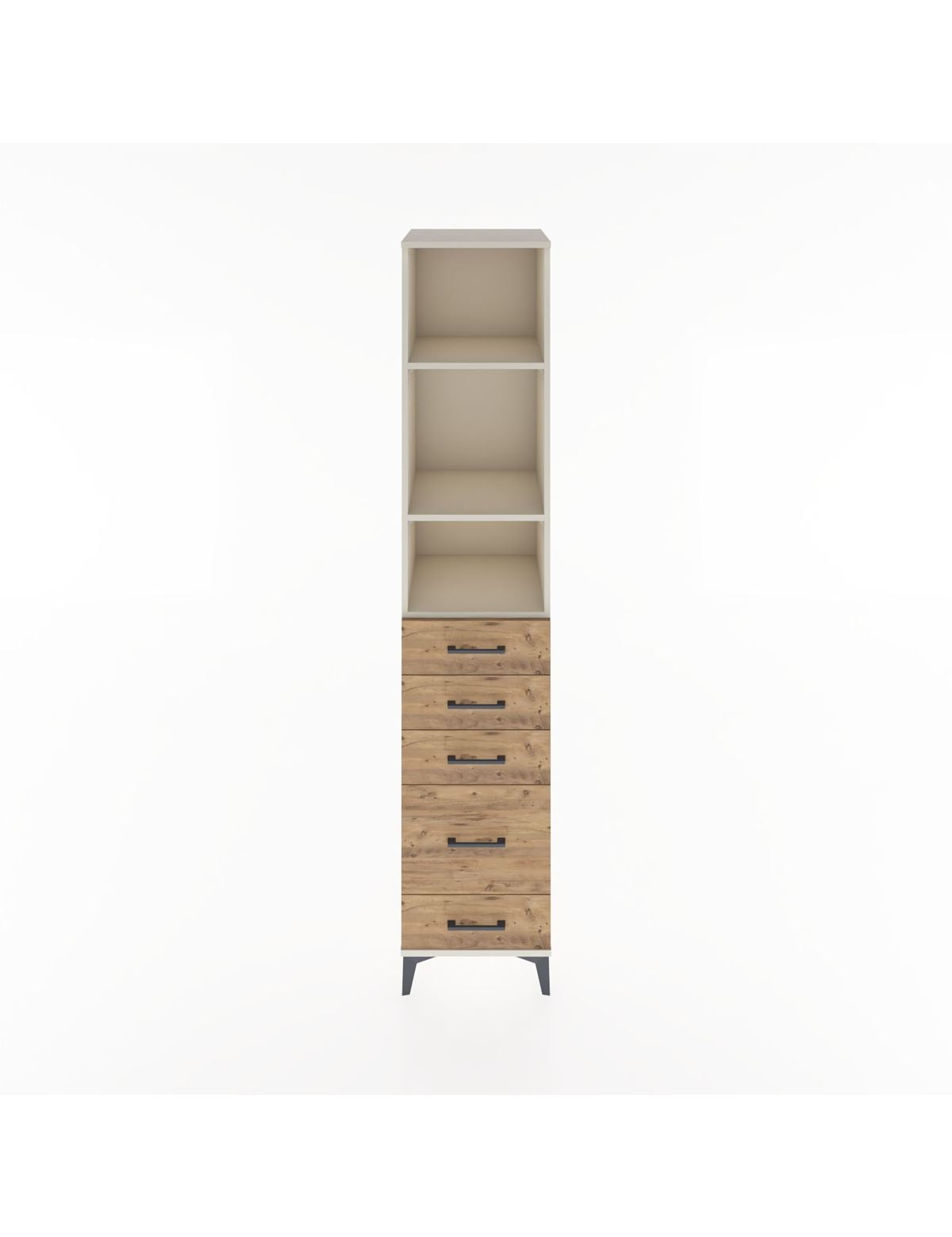 Hyperion Dolap 3 Raflı 5 Çekmeceli 44x44x221 Aytaşı-Çam