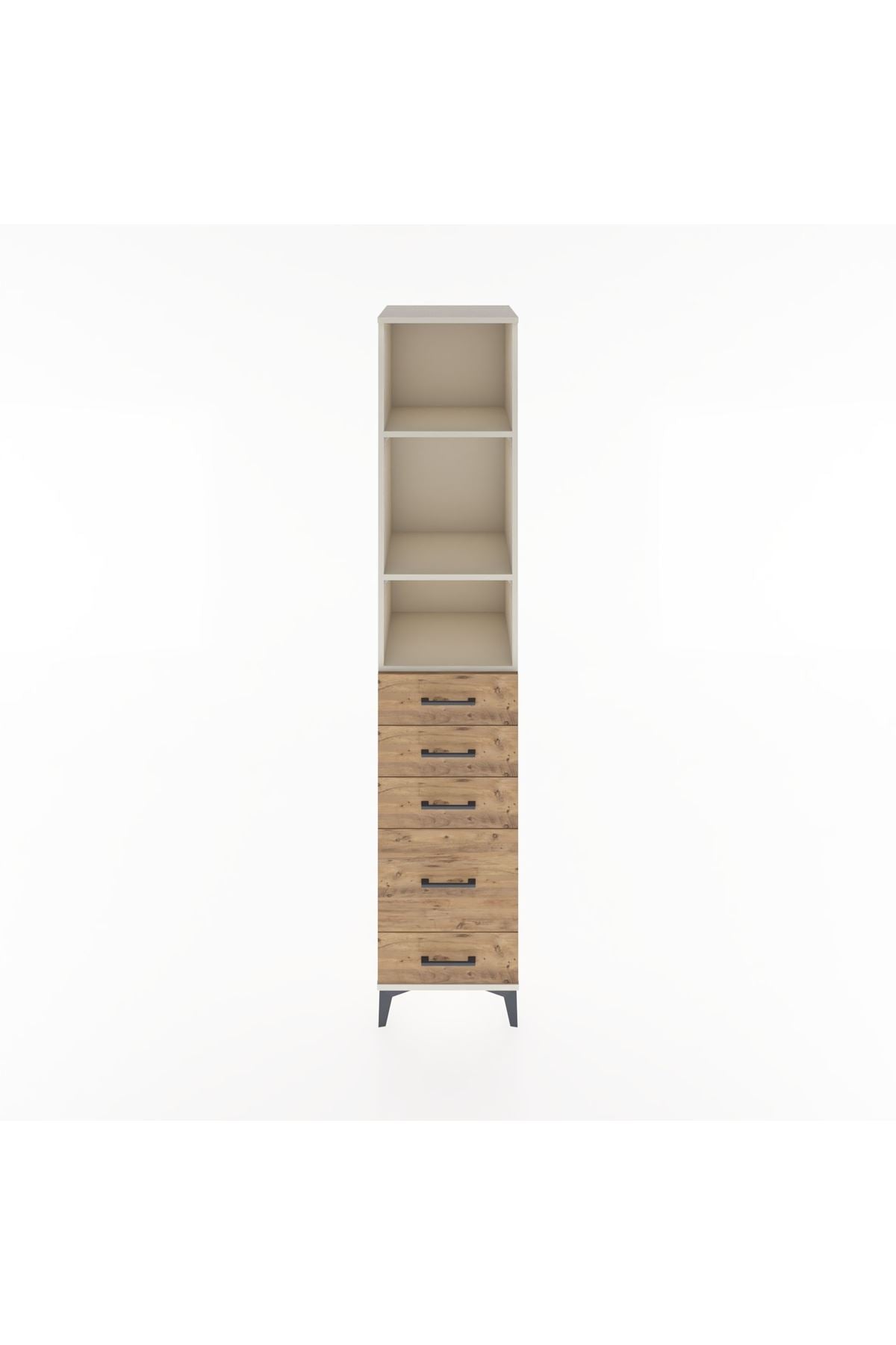 Hyperion Dolap 3 Raflı 5 Çekmeceli 44x44x221 Aytaşı-Çam