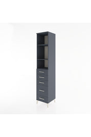 Hyperion Dolap 3 Raflı 5 Çekmeceli 44x44x221 Antrasit-Antrasit