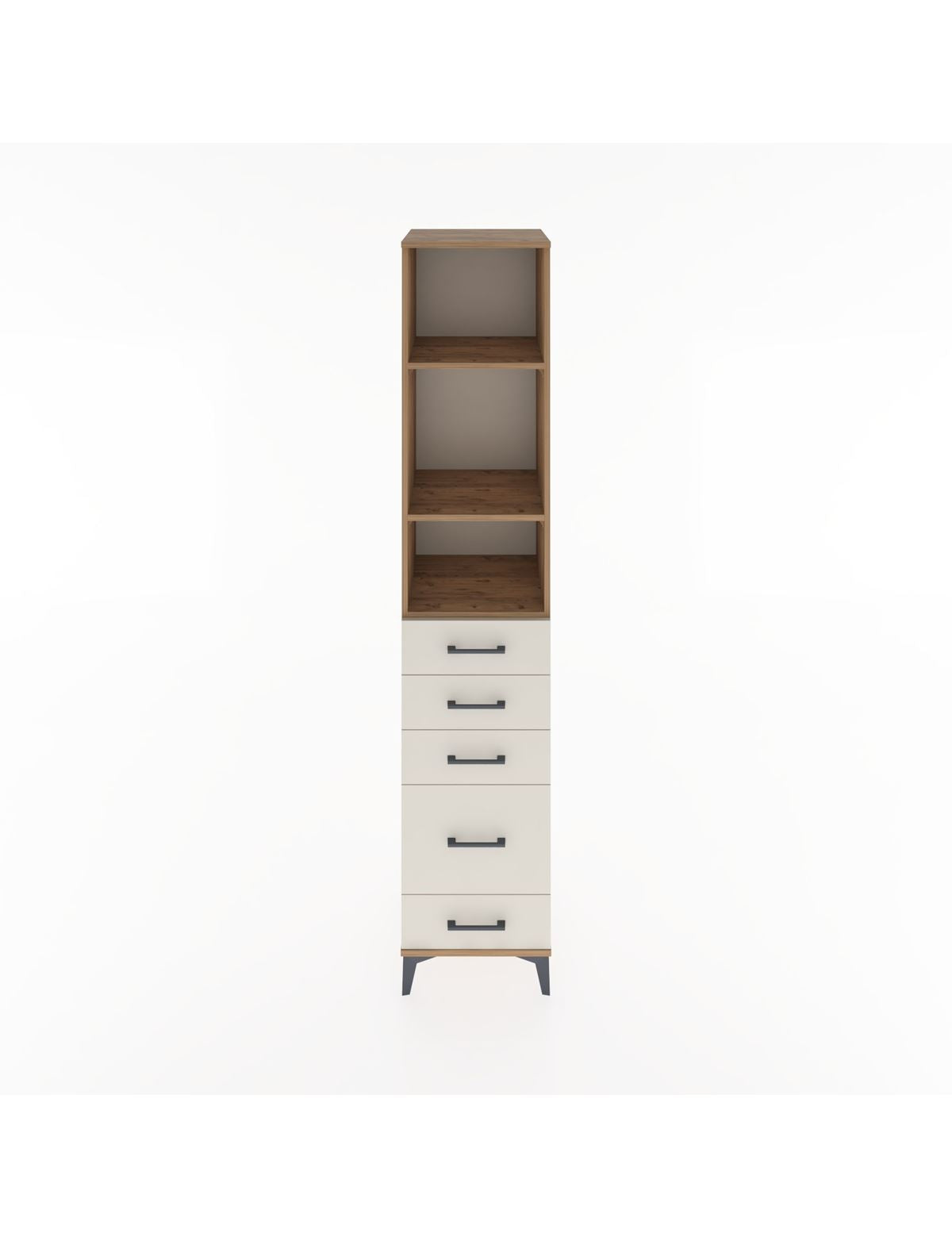 Hyperion Dolap 3 Raflı 5 Çekmeceli 44x44x221 Çam-Aytaşı