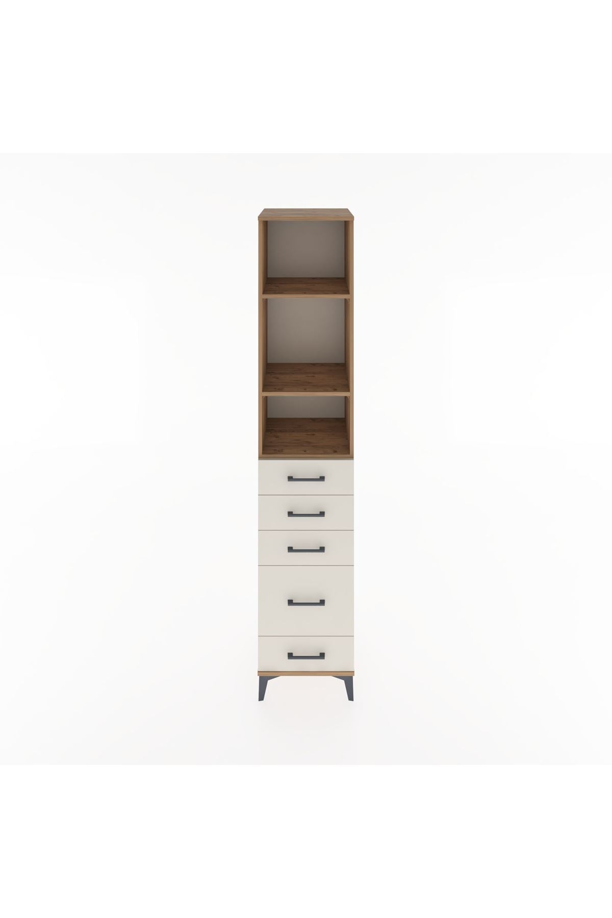 Hyperion Dolap 3 Raflı 5 Çekmeceli 44x44x221 Çam-Aytaşı