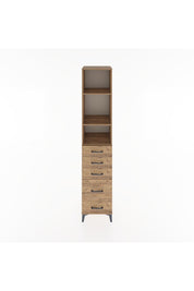 Hyperion Dolap 3 Raflı 5 Çekmeceli 44x44x221 Çam-Çam