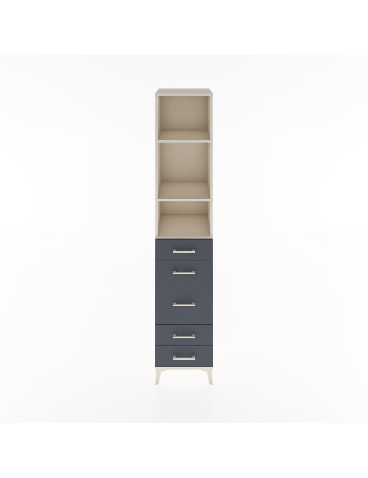 Hyperion Dolap 3 Raflı 5 Çekmeceli 44x44x221 Aytaşı-Antrasit