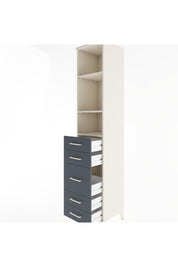 Hyperion Dolap 3 Raflı 5 Çekmeceli 44x44x221 Aytaşı-Antrasit