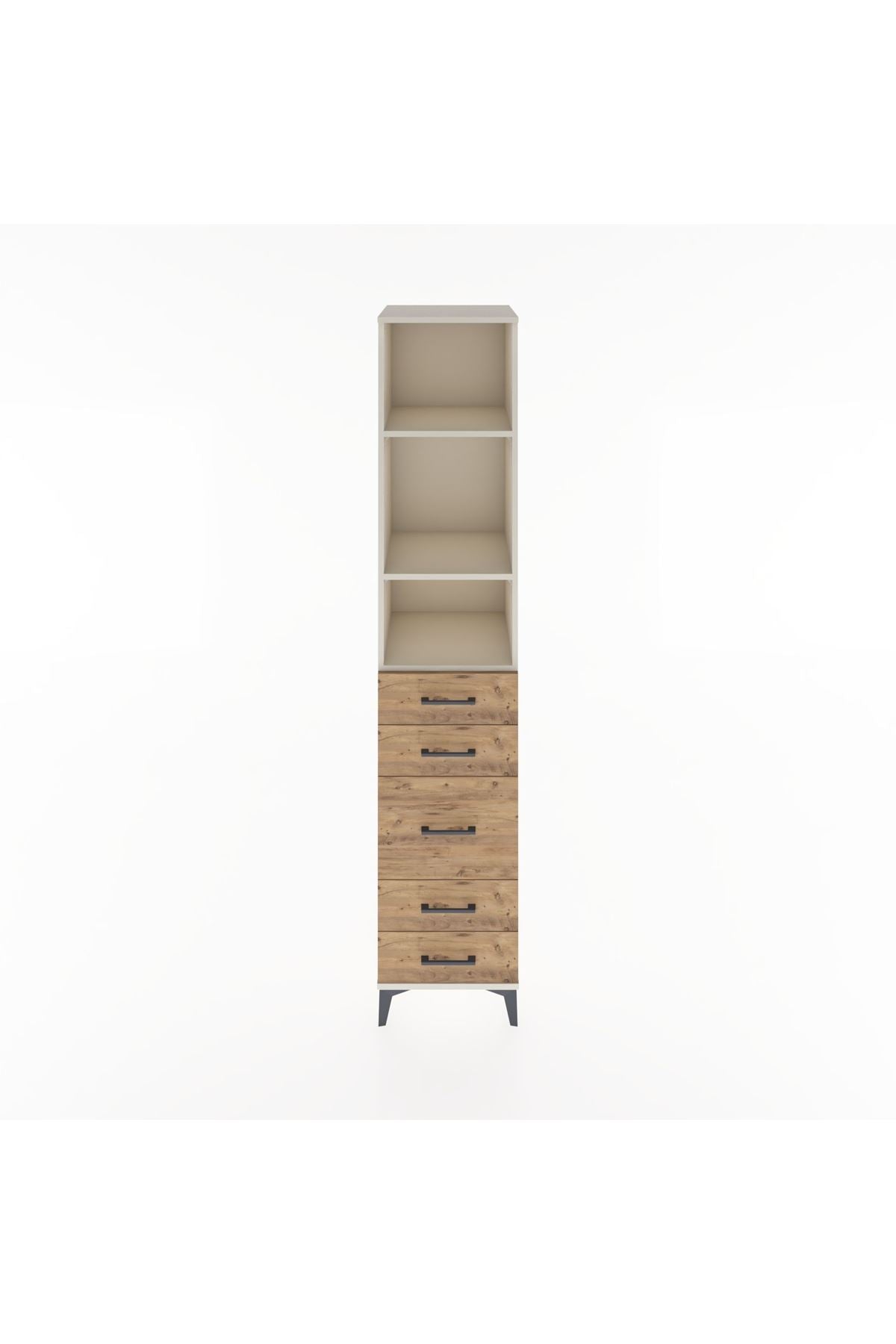 Hyperion Dolap 3 Raflı 5 Çekmeceli 44x44x221 Aytaşı-Çam