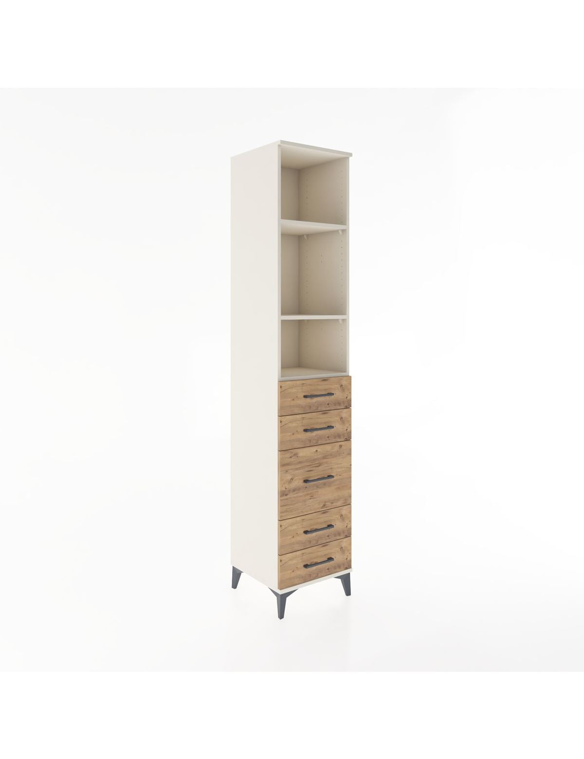 Hyperion Dolap 3 Raflı 5 Çekmeceli 44x44x221 Aytaşı-Çam