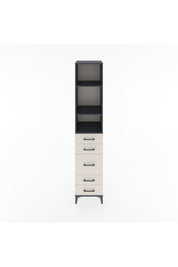 Hyperion Dolap 3 Raflı 5 Çekmeceli 44x44x221 Antrasit-Aytaşı