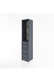 Hyperion Dolap 3 Raflı 5 Çekmeceli 44x44x221 Antrasit-Antrasit